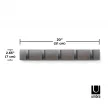 UMBRA FLIP 5 318850-1045 szürke-titánium kihajtható fali fogas akasztó
