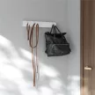 FLIP 5 fényes fehér-fehér 50cm széles fa kihajtható fali fogas akasztó