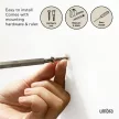FLIP 5 fényes fehér-fehér 50cm széles fa kihajtható fali fogas akasztó