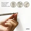FLIP 8 fényes fehér-fehér 80cm széles fa kihajtható fali fogas akasztó