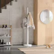 UMBRA FLAPPER 320361-660 fehér-ezüst modern fa álló fogas behajtható akasztókkal