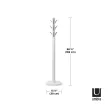 UMBRA FLAPPER 320361-660 fehér-ezüst modern fa álló fogas behajtható akasztókkal