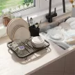 SINKIN DISH fekete 36x28cm-es mosogató medencébe helyezhető edényszárító csepegtető