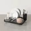 SINKIN DISH fekete 36x28cm-es mosogató medencébe helyezhető edényszárító csepegtető