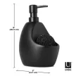 UMBRA JOEY 330750-040 Fekete mosogatószer adagoló szivacstartóval