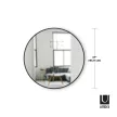 UMBRA HUB 94 358370-040 Fekete kerek tükör