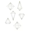 UMBRA PRISMA WALL 470520-221 Matt sárgaréz 3d faldekoráció