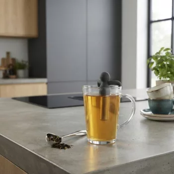 BUDDY TEA fekete vicces teatojás